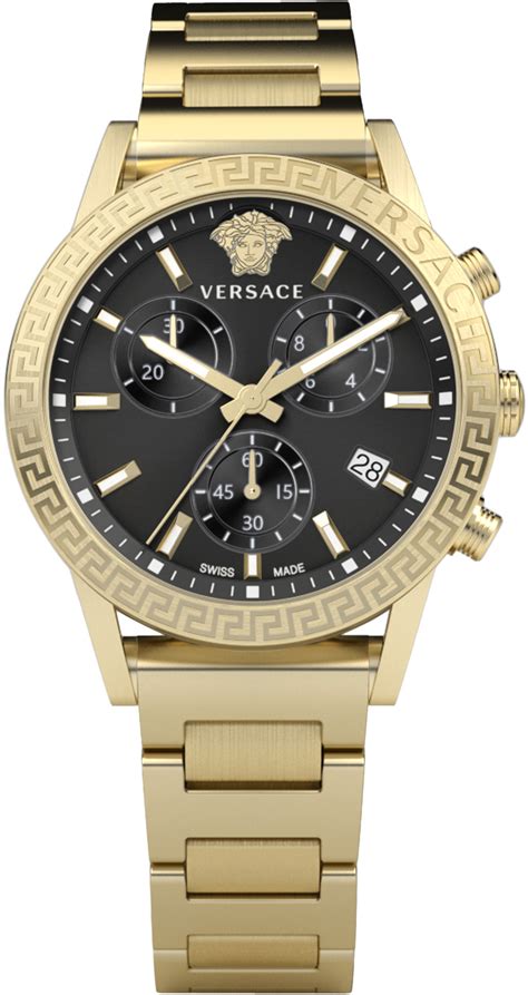 versace uhr schwarz damen|Luxus.